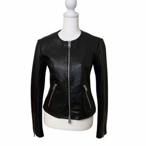 All Saints Black Leather Women's Jacket
